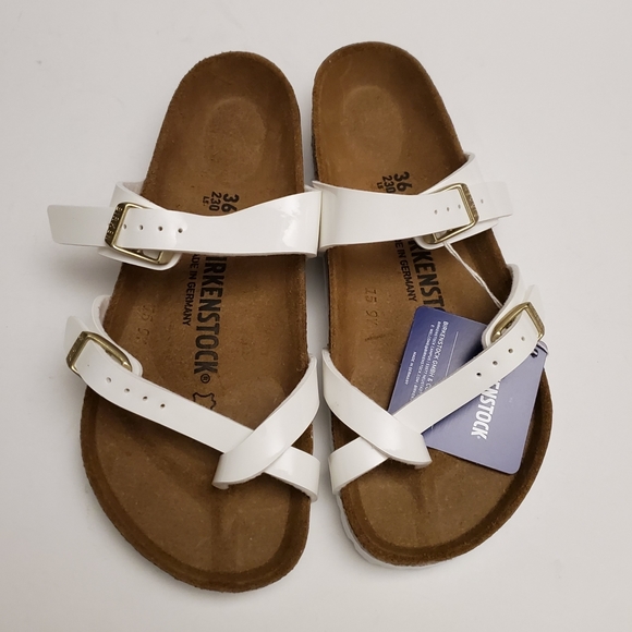 birkenstock mayari patent white